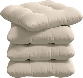 vidaXL Perne de Șezut 4 pcs Bej 45 x 45 cm Țesătură din microfibră