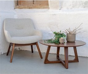 Fotoliu din lemn de nuc House Nordic London, maro bej