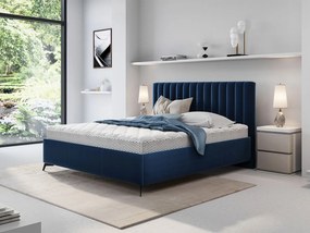 Pat matrimonial 140 cm Lozbona (albastru) (cu somieră) (cu sp. depozitare). Promo -17%. 1104156