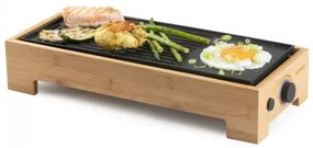 Gratar electric Teppan Yaki Domo DO9270G, 1000W, 36x14cm, Bambus