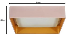 Brilagi - Corp de iluminat LED reglabil VELVET SQUARE, 24W/230V, cu telecomandă, roz