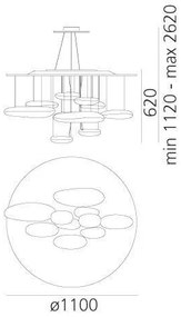 Lustră LED dimabilă pe cablu Artemide 1367110A MERCURY LED/58W/230V 3000K