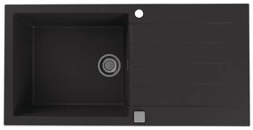 Chiuvetă de bucătărie ALVEUS 1140598 CADIT 100x50 cm negru