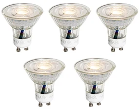 Set de 5 becuri LED GU10 50mm clare 3W 230 lm 2700K
