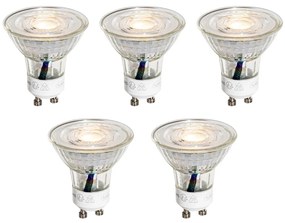 Set de 5 becuri LED GU10 clare de 50 mm 3W 230 lm 2700K