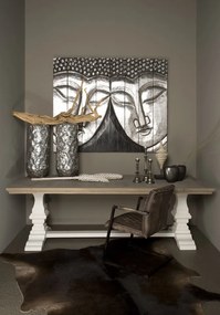 Masuta de cafea dreptunghiulara din lemn Toscana 135x75x45 cm maro/alb