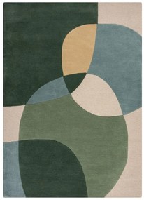 Covor verde țesut manual din lână 120x170 cm Glow Green & Blue – Flair Rugs