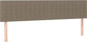 vidaXL Tăblii de pat, gri taupe, 160x5x78/88 cm, textil