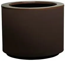 Ghiveci cilindric cu auto-irrigare STEEL PLUS, diferite variante - Hobby Flower Dimensiuni: Ø 35 x 35, Culoare: ciocolată