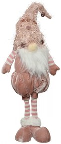 Decoratiune Gnome standing Boy, Decoris, 18x8x61 cm, poliester, roz