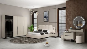 DORMITOR COMPLET AMANDA 180x200cm SALTEAUA SI SOMIERA rabatabila SUNT  incluse