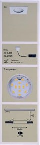 Paulmann 92760 - SET 3x LED Lampă încastrată baie COIN LED/6,8W IP44
