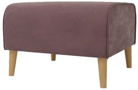 Taburet roz cu tapițerie din catifea Carole – Ropez