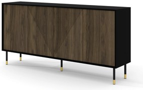 Dulap 4D 180 Wenty (Negru + Nuc pacific + Auriu). 1125158