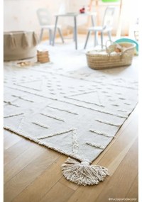 Covor alb lavabil/țesut manual din bumbac 170x240 cm Tribu Natural – Lorena Canals