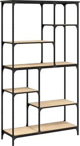 vidaXL Raft de cărți stejar sonoma, 99x35,5x176 cm, lemn compozit/oțel