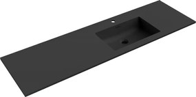 Mexen Otis chiuvetă încastrată în blat dreapta 161 x 46,5 cm, negru mat - 25181671P
