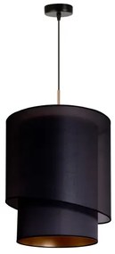 Duolla - Lustră pe cablu PARIS 1xE27/15W/230V d. 40 cm neagră/aurie