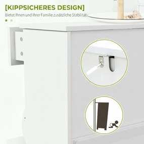 HOMCOM Dulap Pantofi Slim cu 2 Uși, Sertar, Rafturi Reglabile, 8 Perechi, MDF, PAL, 60 x 23,5 x 98,5 cm, Alb | Aosom Romania