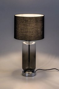 Lampa de masa sticla fumurie abajur gri Rien