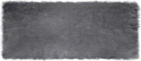 vidaXL Covor din Lână Faux Tafalla Antracit 80 x 200 cm Poliester