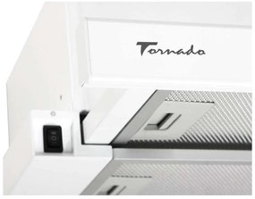 Hota Telescopica Incorporabila Tornado Storm 1200 (60), 1 motor, latime 60 cm, 3 viteze, absorbtie 1200 m3/ora, Alb