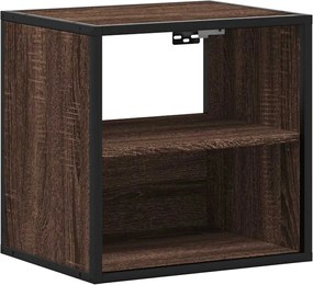 vidaXL Noptieră de perete, stejar maro, 40x31x39,5 cm