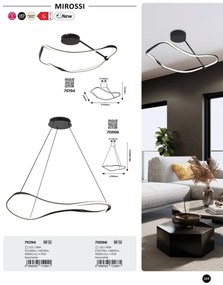 Lustra LED aplicata design modern Mirossi