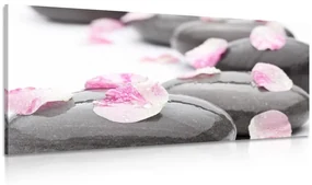 Tablou pietre de wellness cu petale