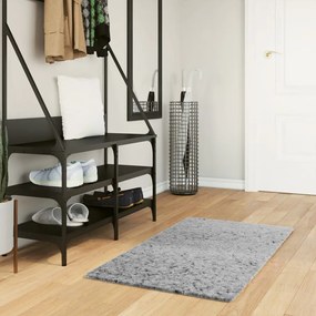 vidaXL Covor pufos &quot;PAMPLONA&quot; cu fire înalte, gri modern, 60x110 cm