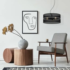 Lustră pe cablu GLUM 3xE27/60W/230V neagră