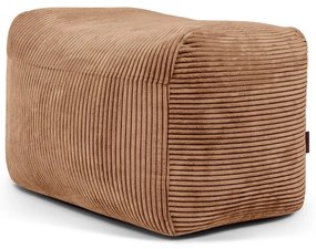 Fotoliu bean bag maro cu tapițerie din catifea reiată Plus 70 Lounge – SLOWDOWN