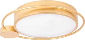 Plafonieră LED Erste Moon 28W 1400lm 3000K Auriu 440x70mm - Corp iluminat modern elegant pentru living sau dormitor cu design circular rafinat.