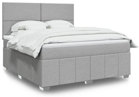 vidaXL Pat continental, gri deschis, 180x200 cm, material textil