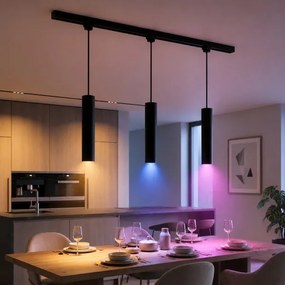Lustră LED Philips, reglabilă, suspendată pe cablu pentru sistem de șină EASYLINK HUE 3xGU10/4,7W/230V+Hue bridge