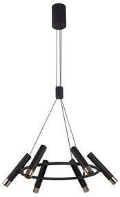 Lustra LED suspendata design minimalist Belle negru/auriu