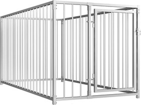 vidaXL Padoc de câini pentru exterior, 100 x 200 x 100 cm