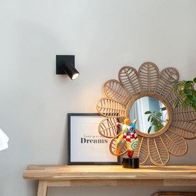 Spotlight modern pentru baie negru pătrat IP44 - Ducha