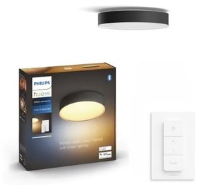 Plafonieră LED dimabilă Hue ENRAVE LED/9,6W/230V d. 261 mm neagră Philips + telecomandă