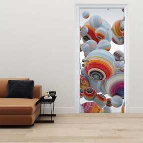 Fototapet pentru ușă - Bile pictate (95x205cm)