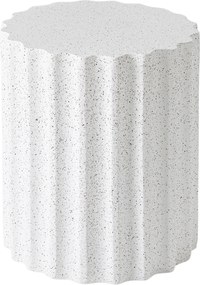 Măsuță de cafea rotundă Tiaris 41 cm - terrazzo alb