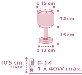 Lampă pentru copii LITTLE QUEEN 1xE14/40W/230V Dalber 61101
