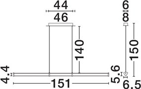 Lustra suspendata LED 2700K PHEME nickel satinat