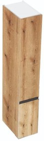 Dulap suspendat baie 30x47x160 cm Kolpa San Harmony, cu usa reversibila si sertar, stejar natur