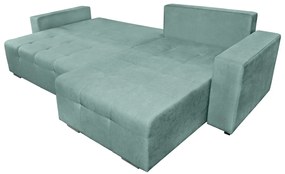 Coltar extensibil Venice, 287x169x96 cm, cu lada de depozitare, Mint