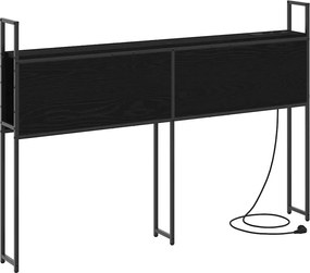 vidaXL Tăblie de Depozitare cu Stație de Încărcare Stejar negru