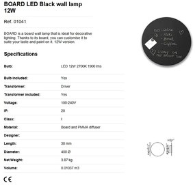 Aplica LED decorativa cu lumina ambientala design modern 45cm BOARD