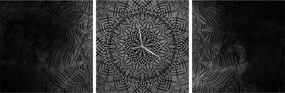 Tablou -Mandala mistică (cu ceas) (90x30 cm)