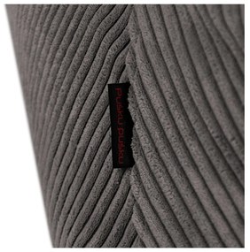 Fotoliu bean bag galben muștar cu tapițerie din catifea reiată Tube – SLOWDOWN