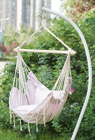 Fotoliu balansoar suspendabil, roz învechit, OFRAME